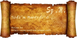 Szám Manfréd névjegykártya